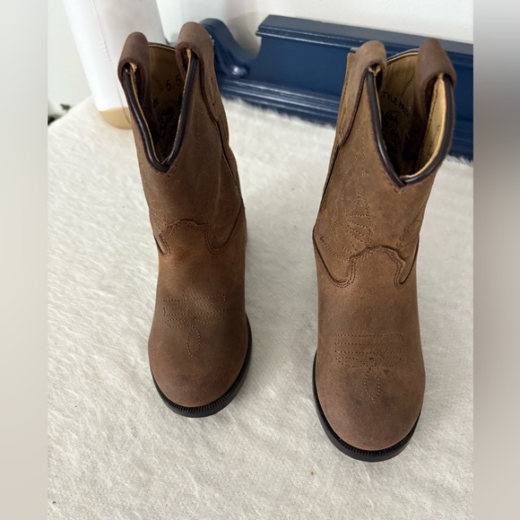 Masterson leather toddler Brown Western Cowboy Boots size